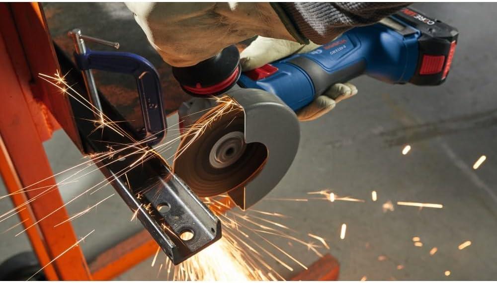 imageBosch GWX18V8B15 18V XLOCK Brushless 412 In Angle Grinder Kit with 1 CORE18V 4 Ah Advanced Power Battery Reconditioned