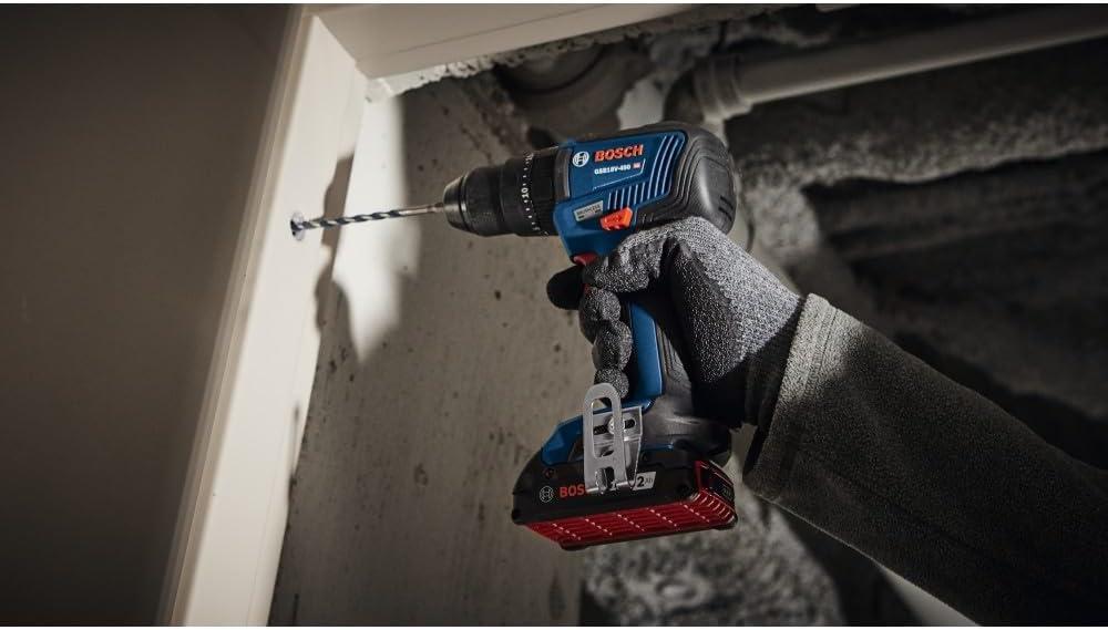 imageBosch GXL18V233B25 18V 2Tool Combo Kit with 12 In Hammer DrillDriver TwoInOne 14 In and 12 In BitSocket Impact DriverWrench and 2 CORE18V 4 Ah Advanced Power Batteries