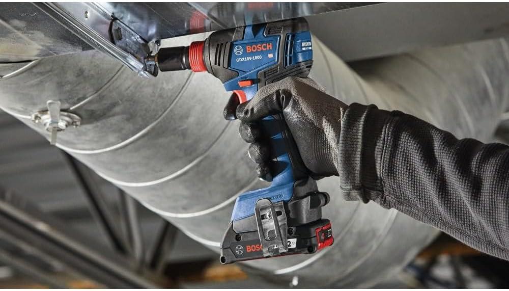 imageBosch GXL18V233B25 18V 2Tool Combo Kit with 12 In Hammer DrillDriver TwoInOne 14 In and 12 In BitSocket Impact DriverWrench and 2 CORE18V 4 Ah Advanced Power Batteries
