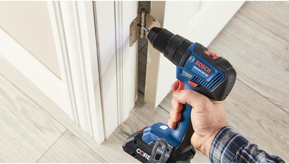 imageBosch GXL18V233B25 18V 2Tool Combo Kit with 12 In Hammer DrillDriver TwoInOne 14 In and 12 In BitSocket Impact DriverWrench and 2 CORE18V 4 Ah Advanced Power Batteries