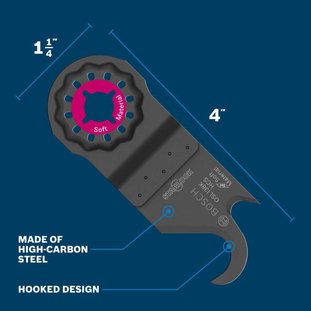 imageBosch OSL214K 214 In Starlock Oscillating Multi Tool Caulk Knife Blade114 In