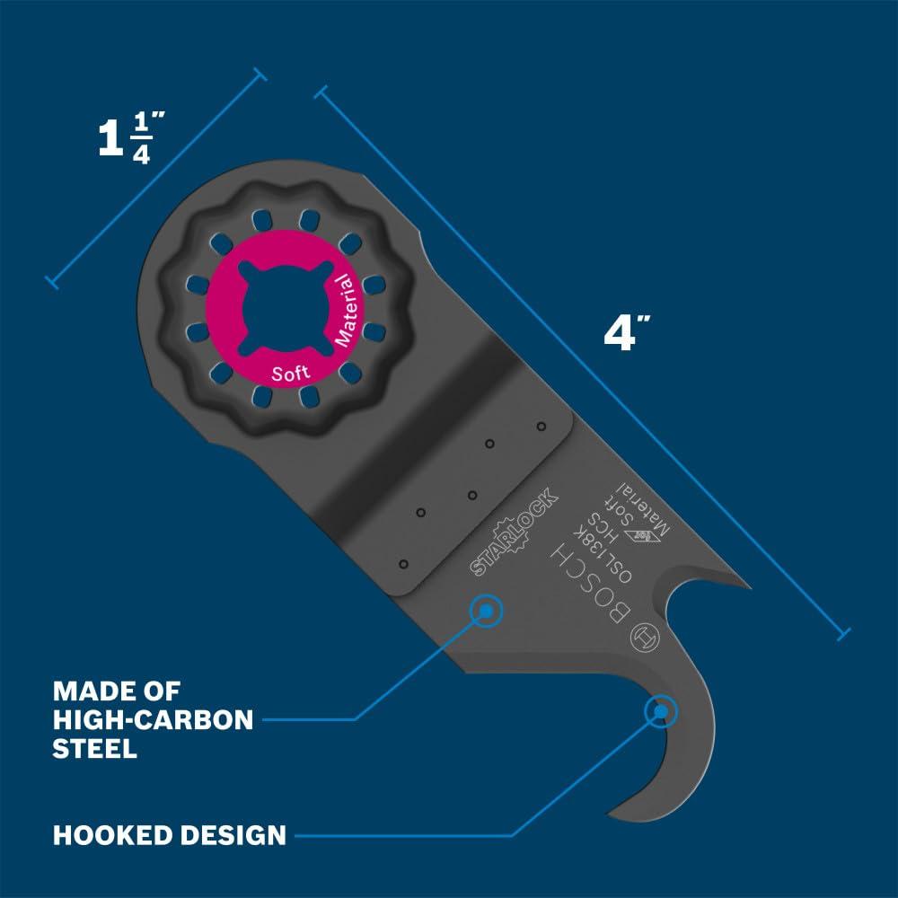 imageBosch OSL214K 214 In Starlock Oscillating Multi Tool Caulk Knife Blade114 In