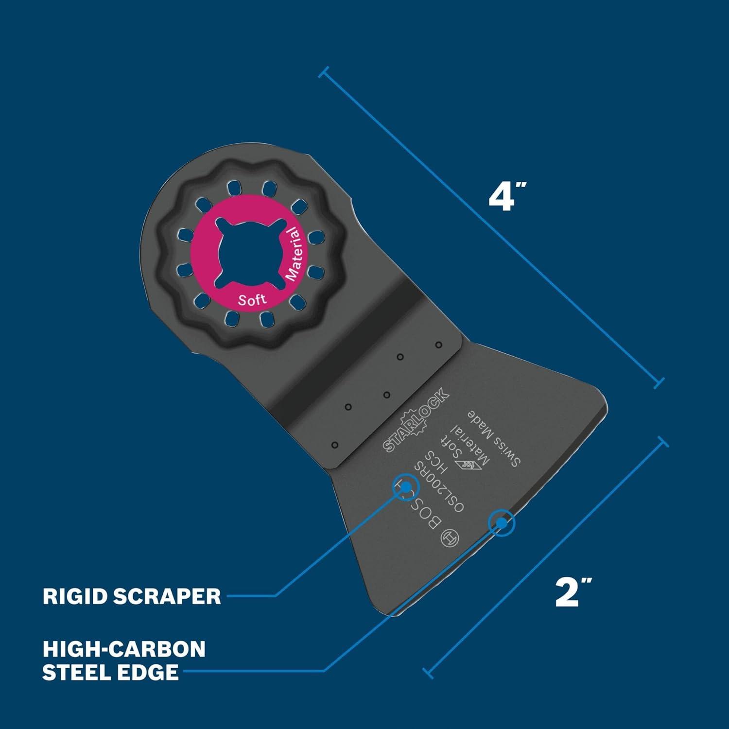 imageBosch OSL214K 214 In Starlock Oscillating Multi Tool Caulk Knife Blade2 In