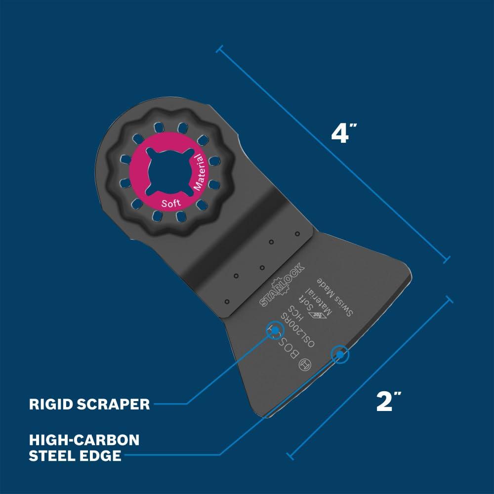 imageBosch OSL214K 214 In Starlock Oscillating Multi Tool Caulk Knife Blade2 In