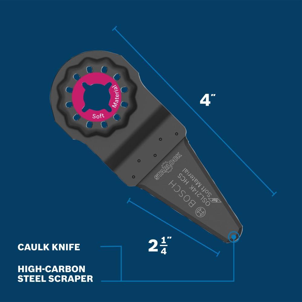 imageBosch OSL214K 214 In Starlock Oscillating Multi Tool Caulk Knife Blade214 In