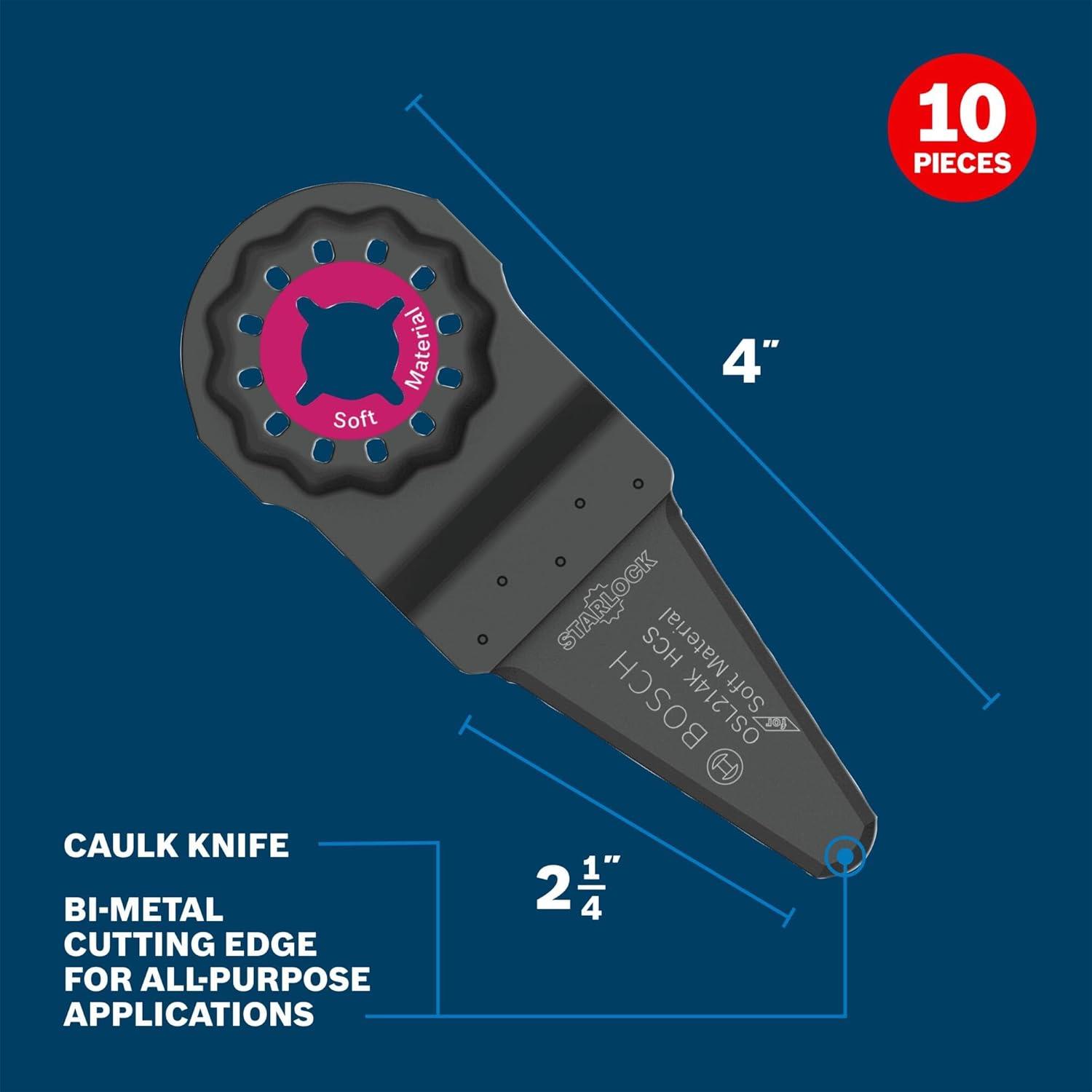imageBosch OSL214K 214 In Starlock Oscillating Multi Tool Caulk Knife Blade214 In