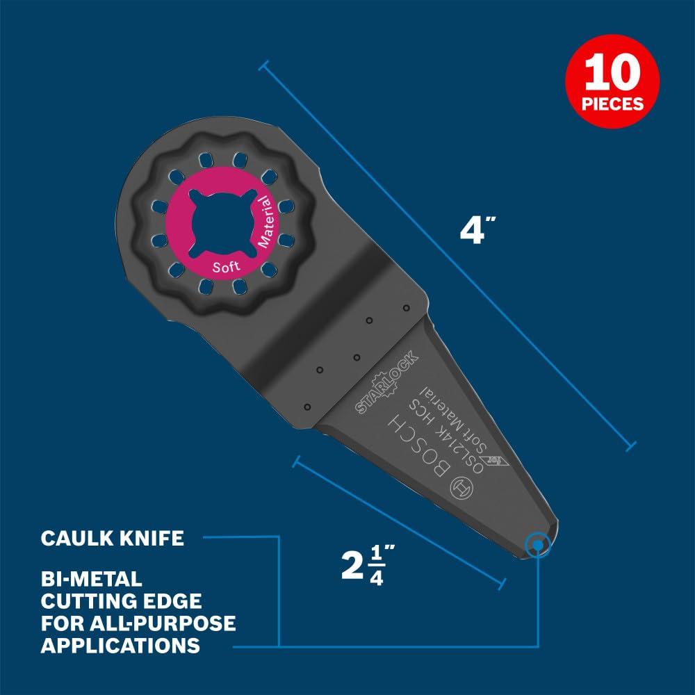 imageBosch OSL214K 214 In Starlock Oscillating Multi Tool Caulk Knife Blade214 In
