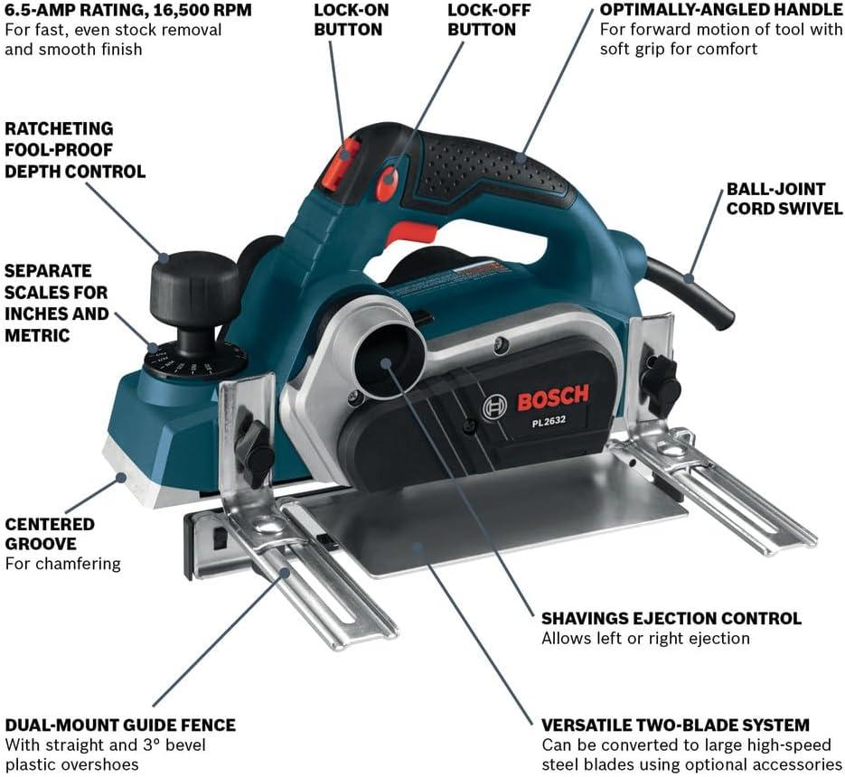 imageBosch PL2632K 314 In Planer Kit314 Planer with Kit