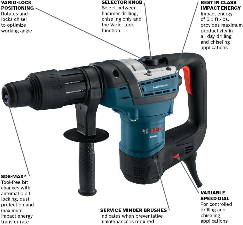 imageBosch RH540M SDSmax 1916 In Combination HammerCombination Rotary Hammer