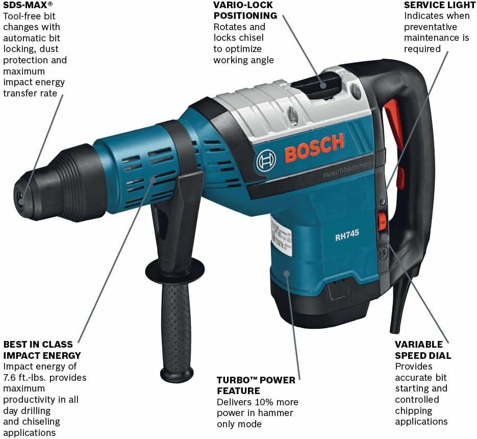 imageBosch RH745 SDSmax 134 In Rotary Hammer