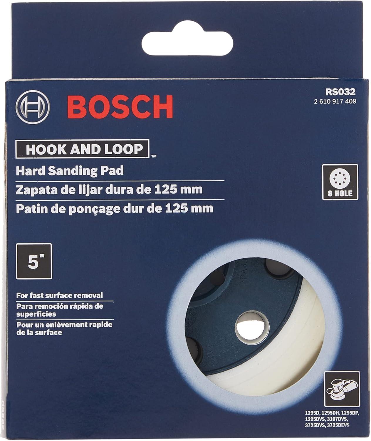 imageBosch RS032 8Hole Hook amp Loop Hard Backing Pad