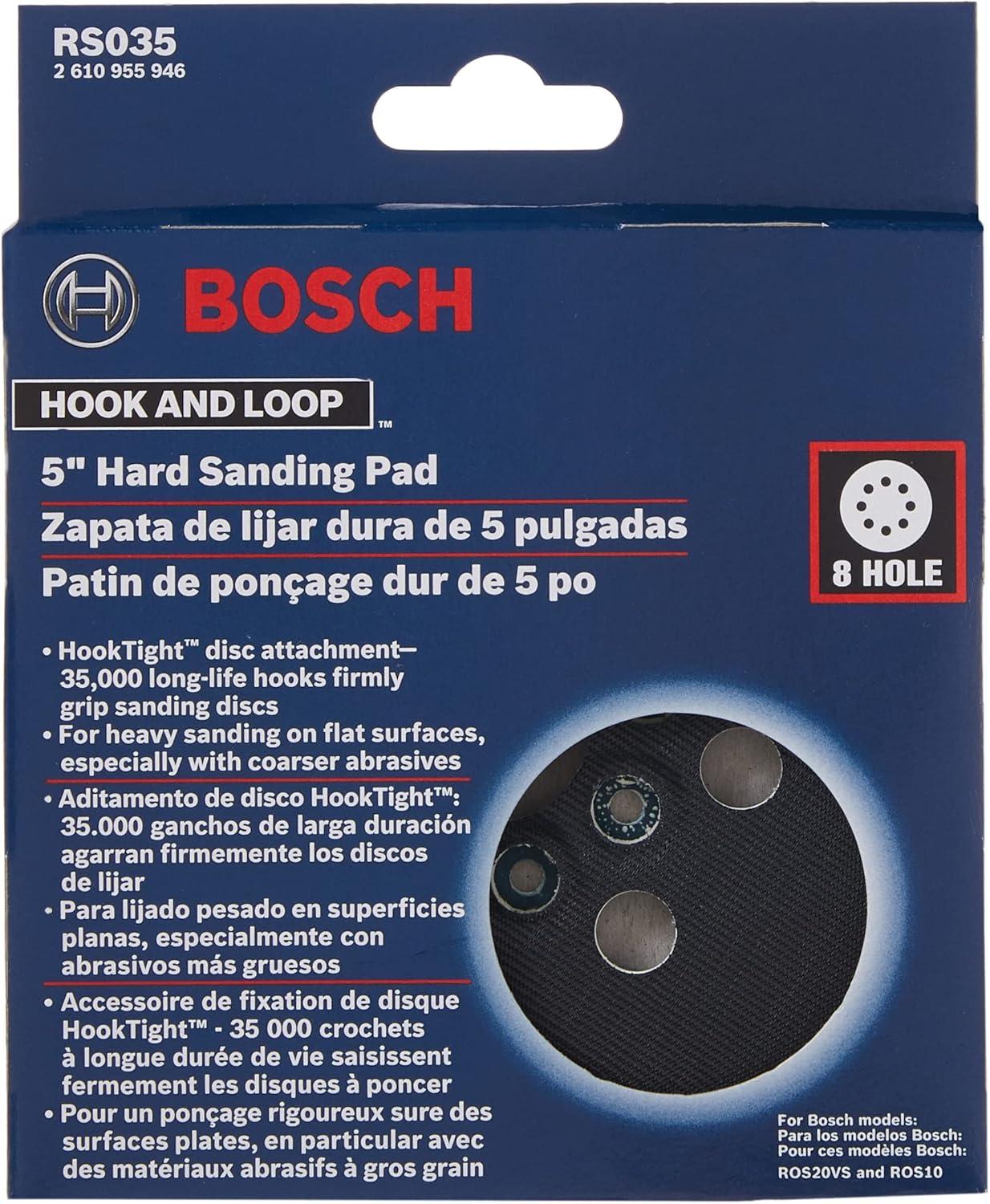 imageBosch RS035 Hard HookampLoop Sander Backing Pad BlackBacking Pad Only