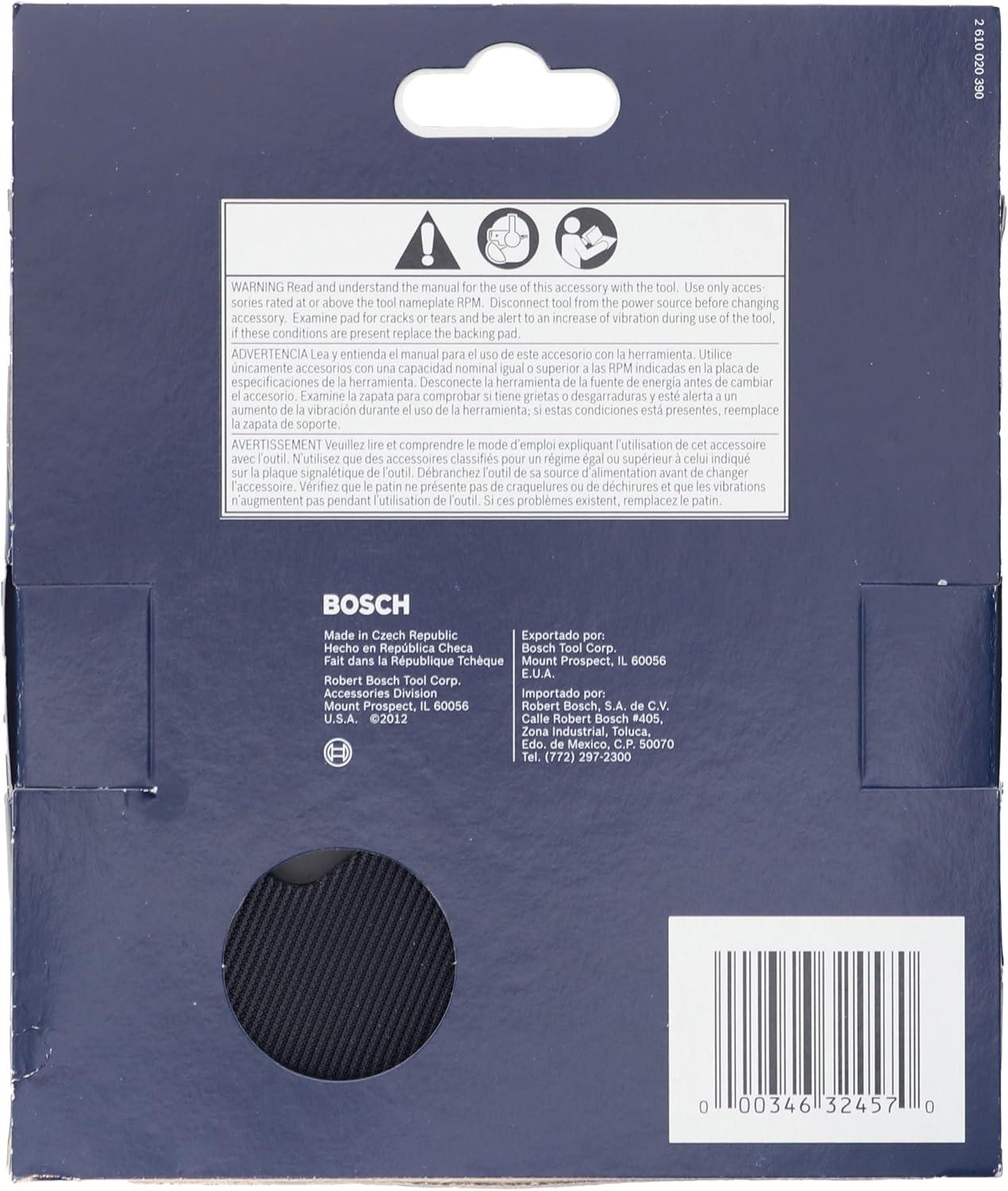imageBosch RS6046 6 in Hard HookampLoop Sander Backing Pad for Flat Sanding Without Gouging and Fast Removal