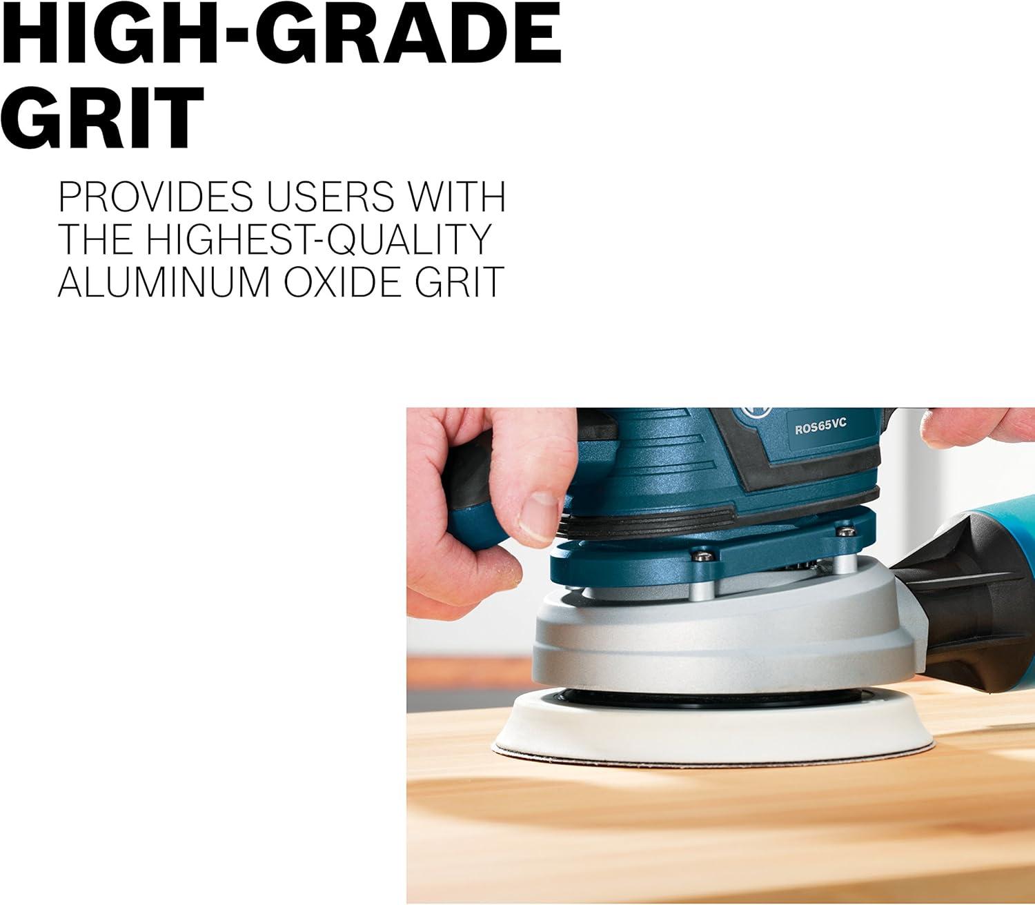 imageBosch SR5R060 5Piece 60 Grit 5 in 8 Hole HookandLoop Sanding Discs