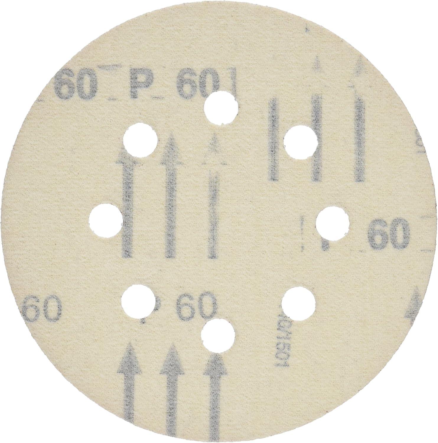 imageBosch SR5R060 5Piece 60 Grit 5 in 8 Hole HookandLoop Sanding Discs