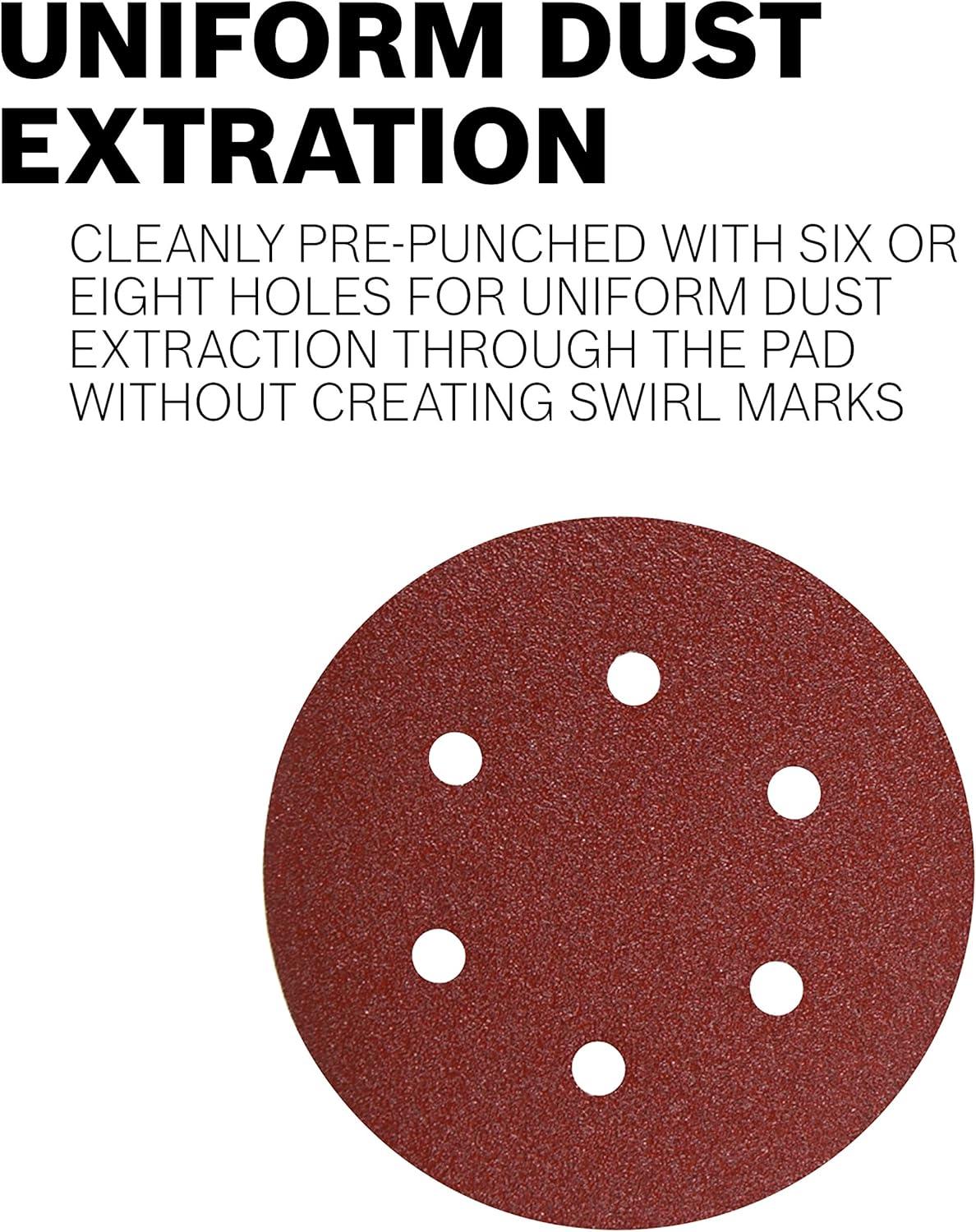 imageBosch SR6R040 5Piece 40 Grit 6 in 6 Hole HookandLoop Sanding Discs
