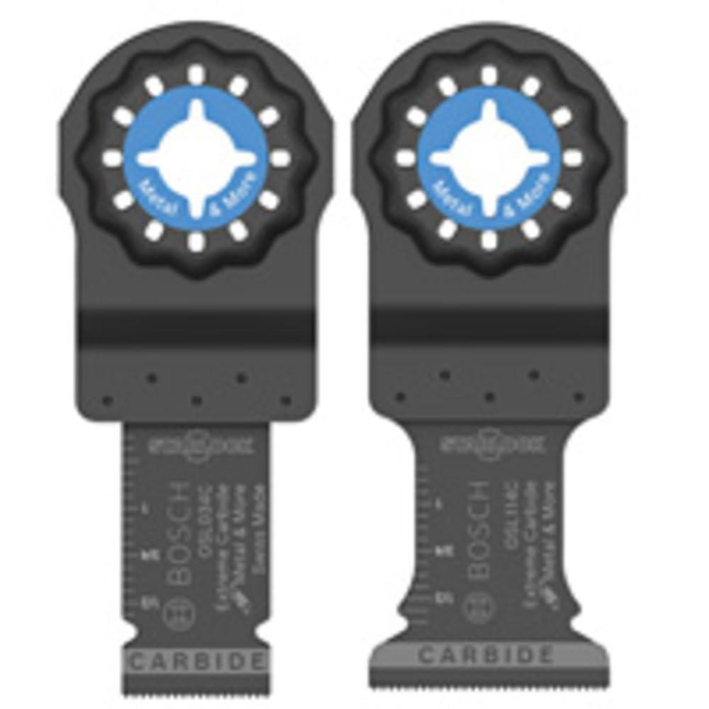 imageBOSCH 114 Inch OSL114C3 Starlock Carbide Plunge Cut Blade 3Pack Professional Oscillating MultiTool Accessory with 3D Fit Interface 30X Longer Life Compatible with OIS Tools114 In 34 In