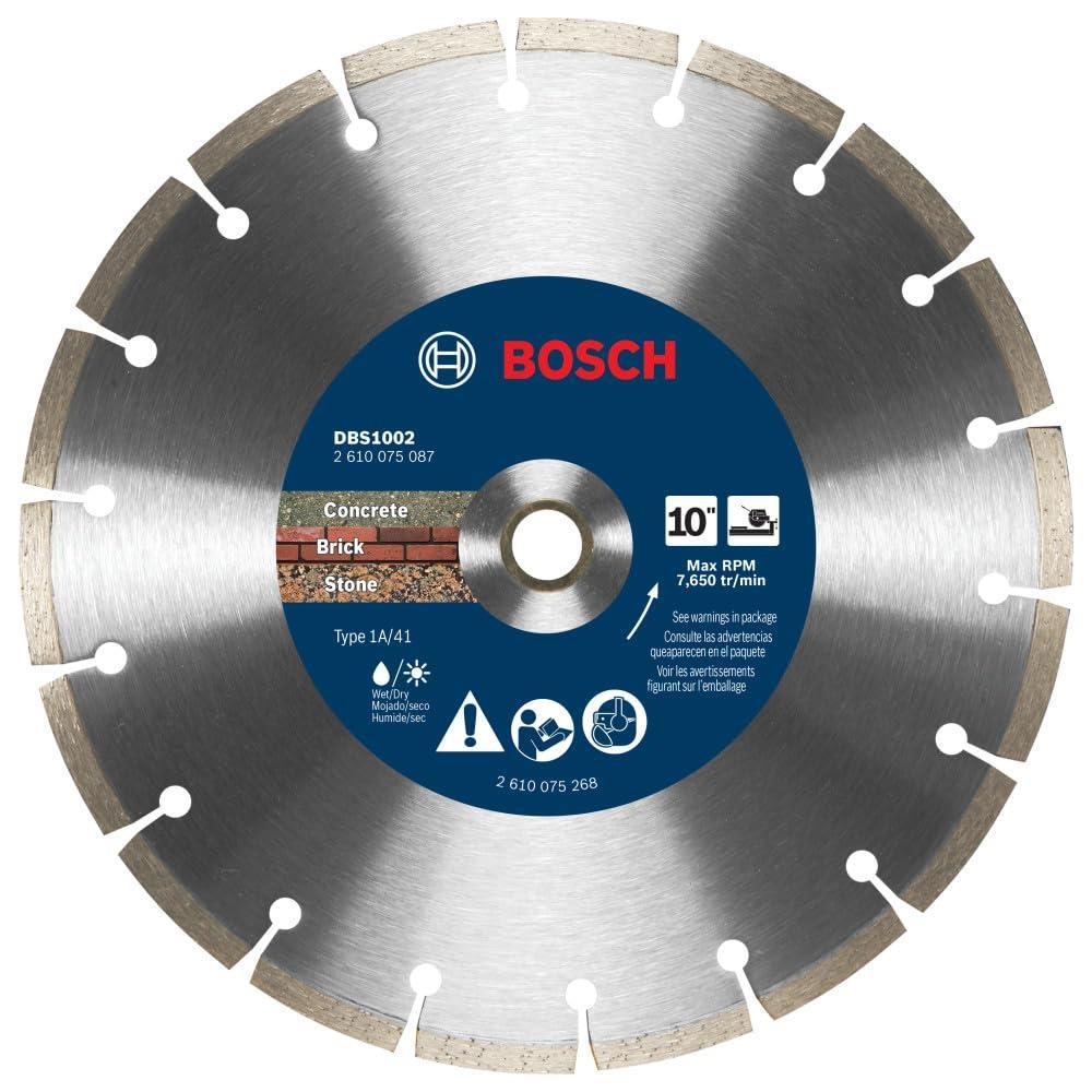 imageBOSCH DBSX04502 412 in XLock Premium Segmented Rim Diamond Blade 5X Faster Change Long Life Concrete Brick Block XLock amp Standard Angle Grinders10 DIAMETER