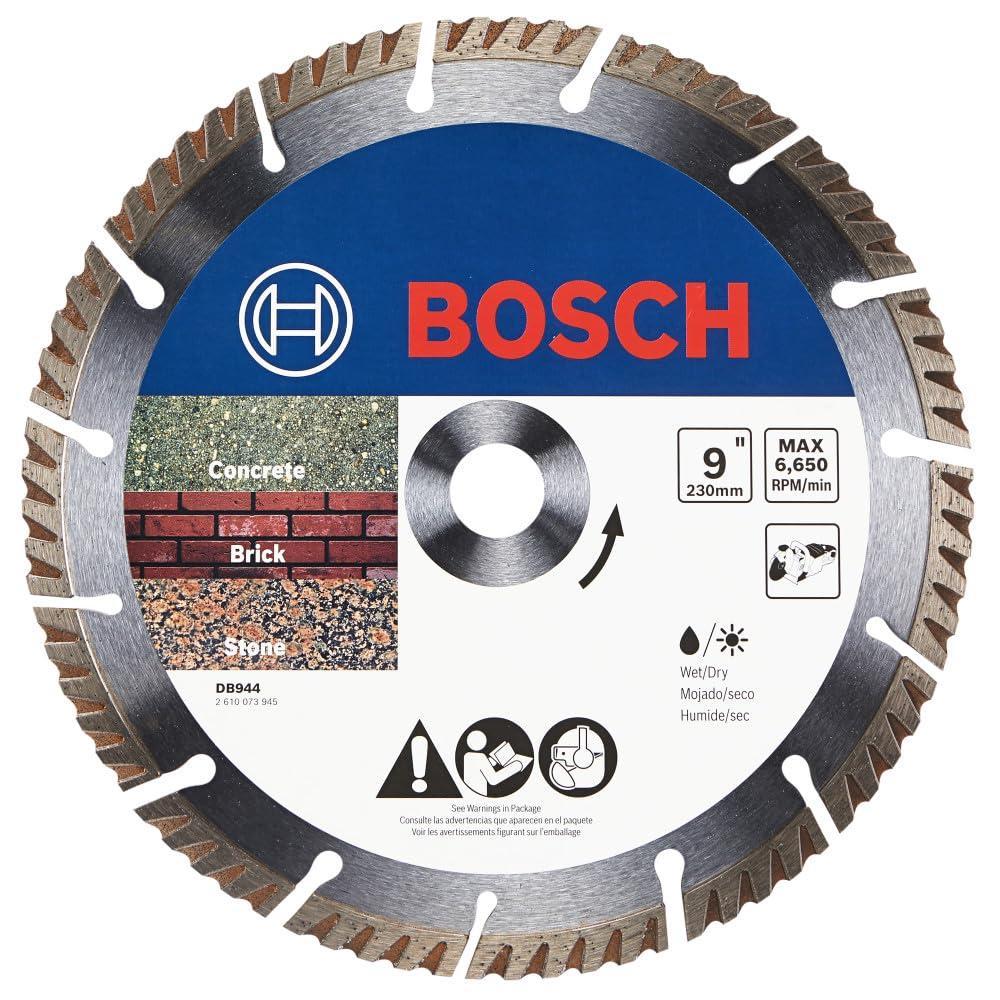 imageBOSCH DBSX04502 412 in XLock Premium Segmented Rim Diamond Blade 5X Faster Change Long Life Concrete Brick Block XLock amp Standard Angle Grinders9 DIAMETER