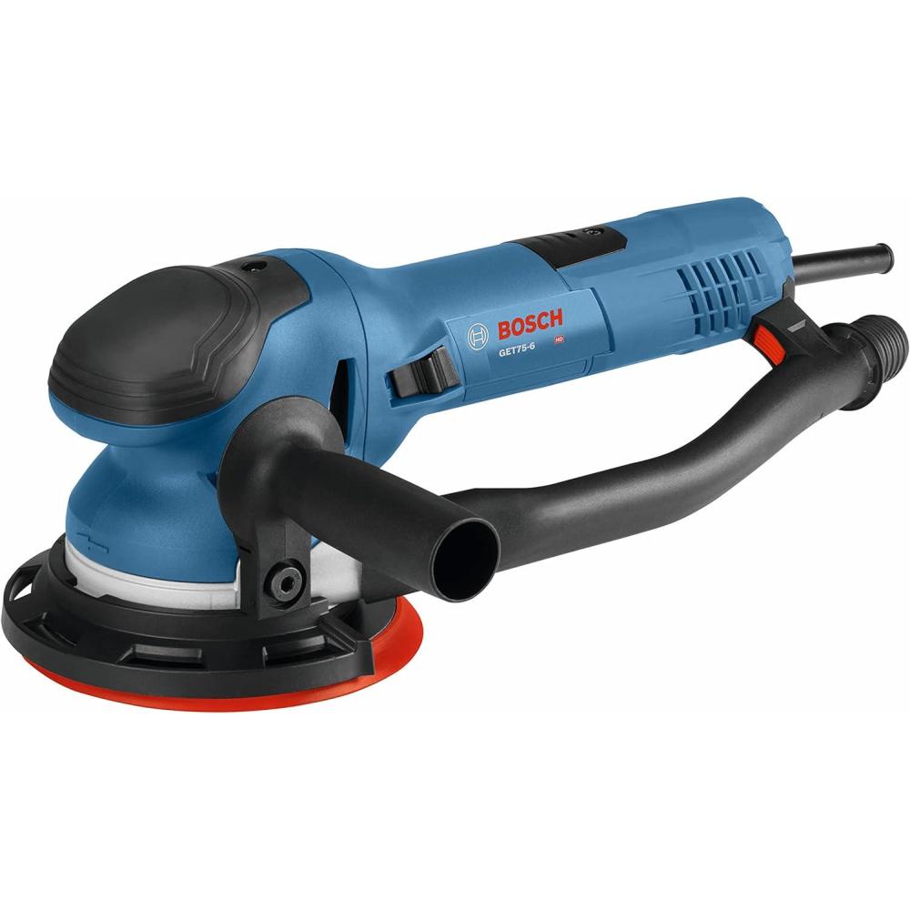 imageBOSCH GET756N Electric Orbital Sander Polisher 75 Amp Corded 6 Inch Disc Size DualMode Random Orbit amp Turbo6 Inch