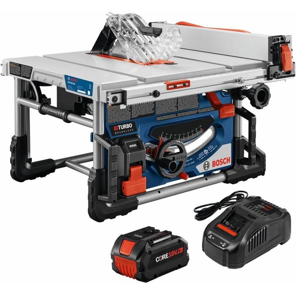 imageBOSCH GTS18V08N14 PROFACTOR 18V 814 In Portable Table Saw Kit with 1 CORE18V 8 Ah High Power Batteryw 18V 8 Ah Battery