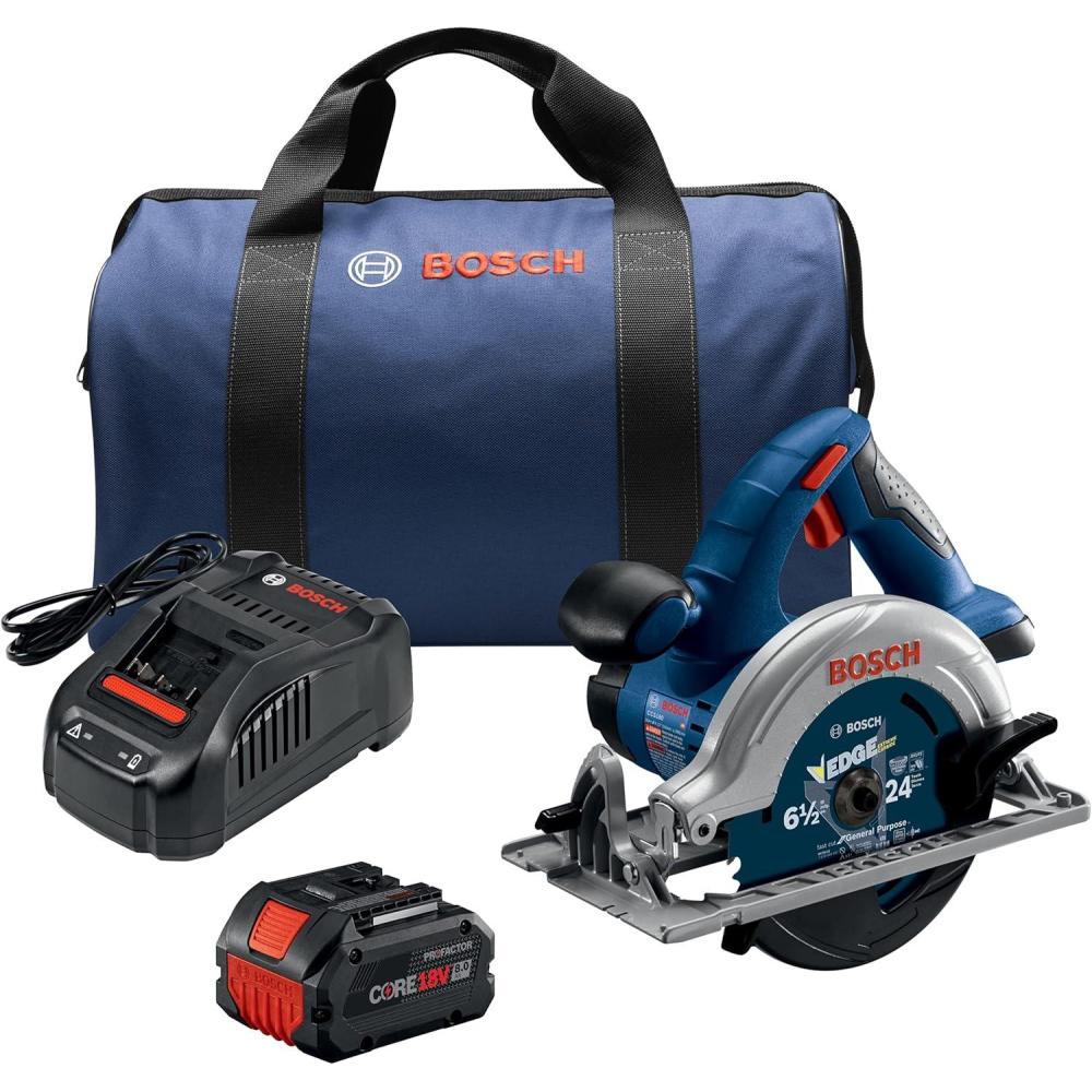 imageBosch CCS180B14A 18V 612 In Circular Saw Kit with 1 CORE18V 80 Ah Performance Battery