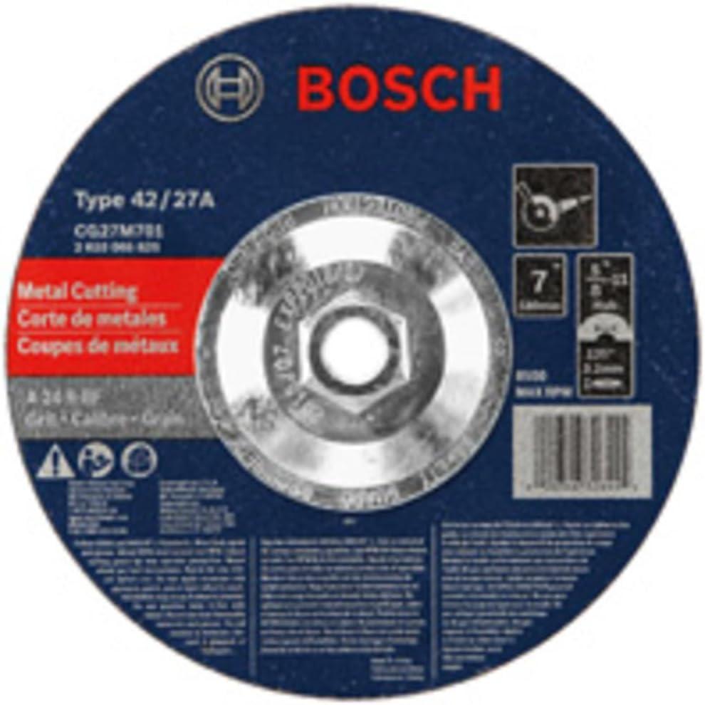 imageBosch CG27M701 7 in 18 in 5811 in Arbor Type 27 24 Grit Light GrindingMetal Cutting Abrasive Wheel