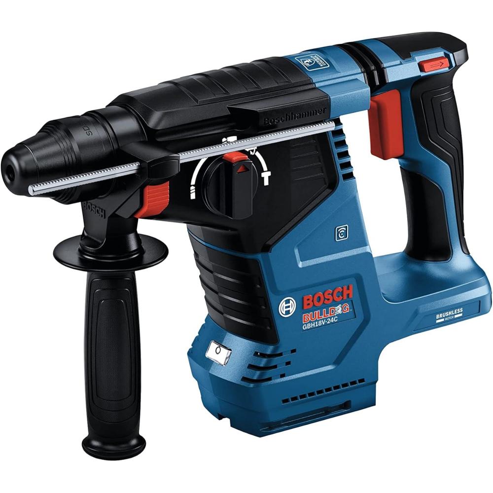 imageBosch GBH18V24CK24 18V Brushless Connected SDSplus Bulldog 1 In Rotary Hammer with 2 CORE18V 8 Ah High Power BatteriesTool Only