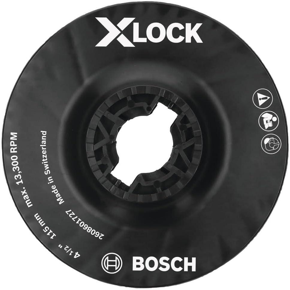 imageBosch MGX0450 412 In XLOCK Backing Pad with XLOCK Clip Medium Hardness45 in