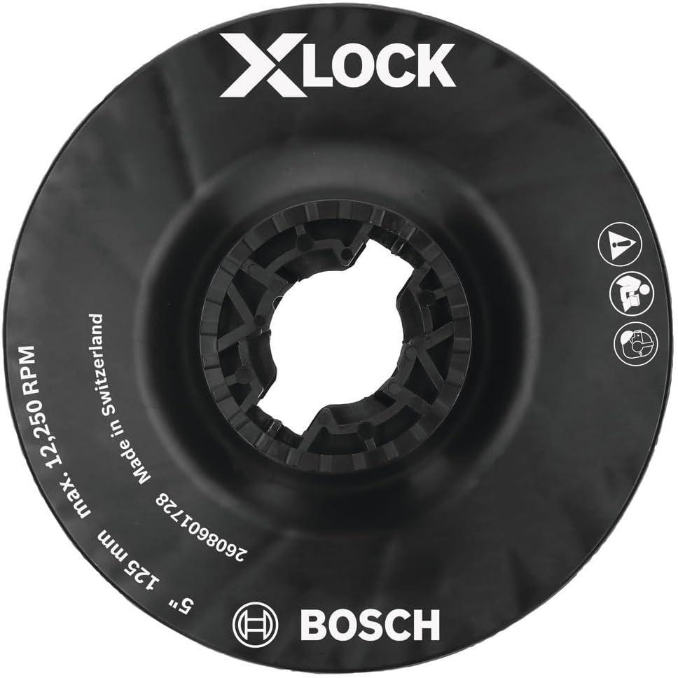 imageBosch MGX0450 412 In XLOCK Backing Pad with XLOCK Clip Medium Hardness5 in