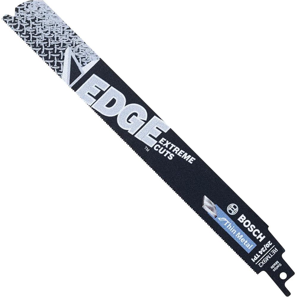 imageBosch RETM9X2 5 pc 9 in 2024 TPI Edge Reciprocating Saw Blades for Thin Metal