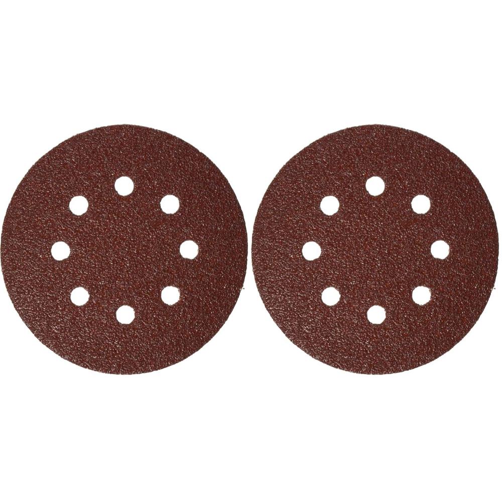 imageBosch SR5R040 5Piece 40 Grit 5 in 8 Hole HookandLoop Sanding DiscsOne Size Pack of 2