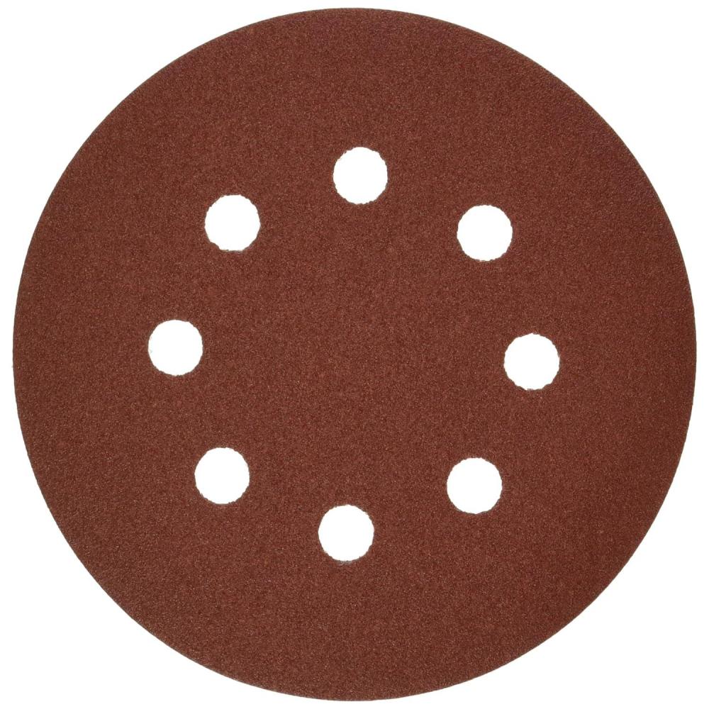 imageBosch SR5R120 5Piece 120 Grit 5 in 8 Hole HookandLoop Sanding DiscsOne Size