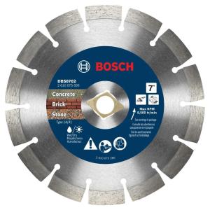BOSCH DBSX04502 4-1/2 in. X-Lock Premium Segmented Rim Diamond Blade | 5X Faster Change, Long Life | Concrete, Brick, Block | X-Lock & Standard Angle Grinders(7″ DIAMETER)