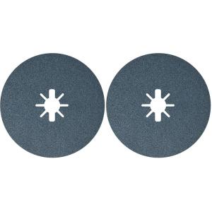 BOSCH FBX5100 25-Pack 5 In. X-LOCK Fine Grit Abrasive Fiber Discs 100 Grit Compatible with 7/8 In. Arbor for Applications in Metal Surface Finishing, Weld Blending, Rust Removal(6 In. (Pack of 2))