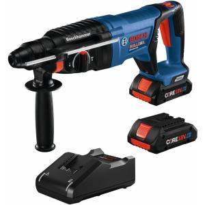Bosch GBH18V-26DK25 18V EC Brushless SDS-plus® Bulldog™ 1 In. Rotary Hammer Kit with (2) CORE18V 4 Ah Advanced Power Batteries