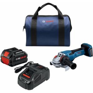 Bosch GWS18V-13PB14 PROFACTOR™ 18V 5 – 6 In. Angle Grinder with No Lock-On Paddle Switch with (1) CORE18V® 8 Ah High Power Battery