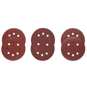 Bosch SR5R000 6-Piece Assortment 5 in. 8 Hole Hook-and-Loop Sanding Discs(One Size)