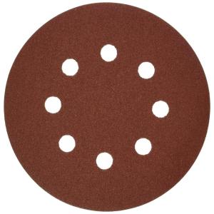 Bosch SR5R120 5-Piece 120 Grit 5 in. 8 Hole Hook-and-Loop Sanding Discs(One Size)