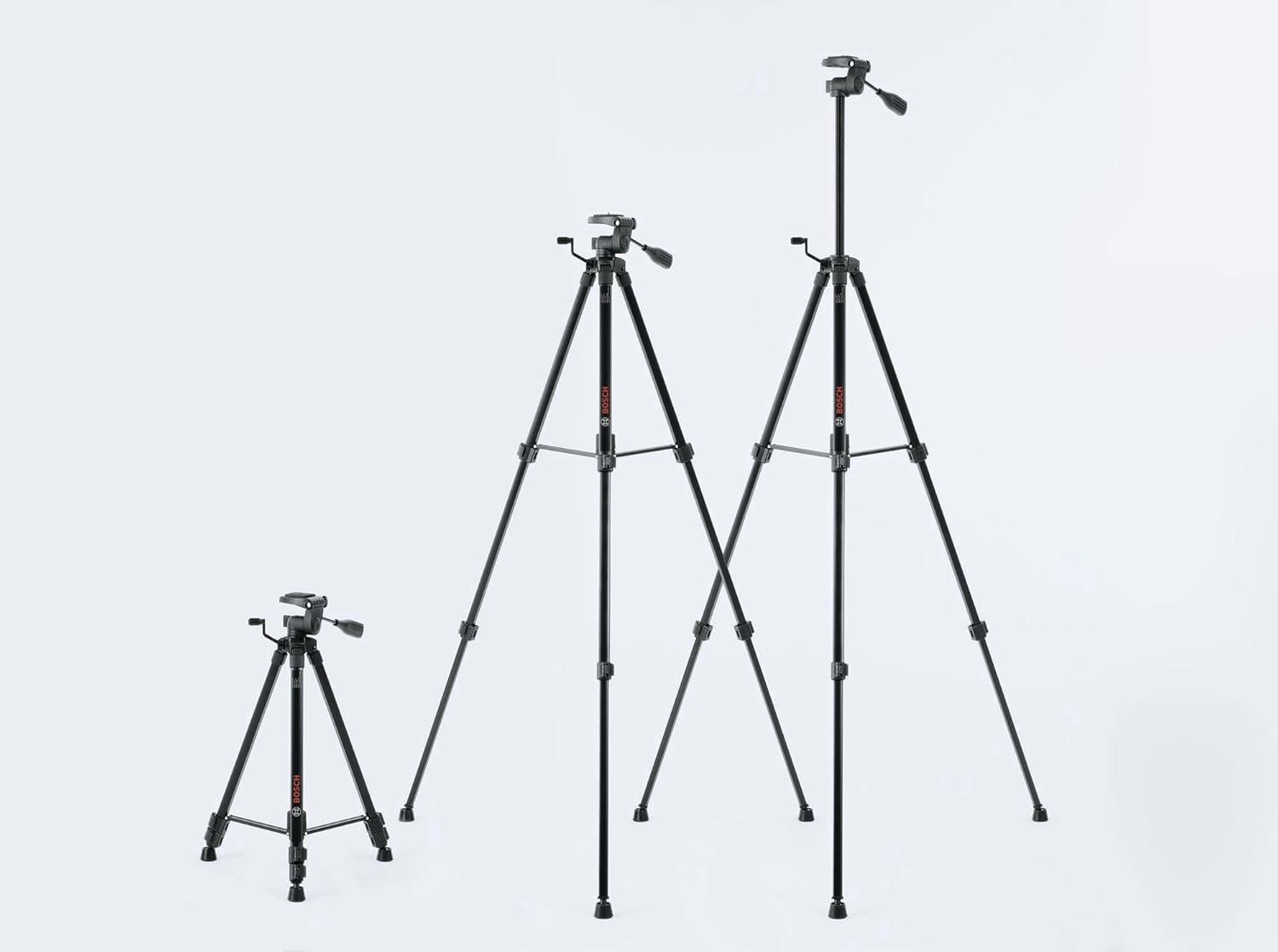 imageBOSCH BT 150 Compact Tripod with Extendable Height for Use with Line Lasers Point Lasers and Laser Distance Measures2261 Light Weight