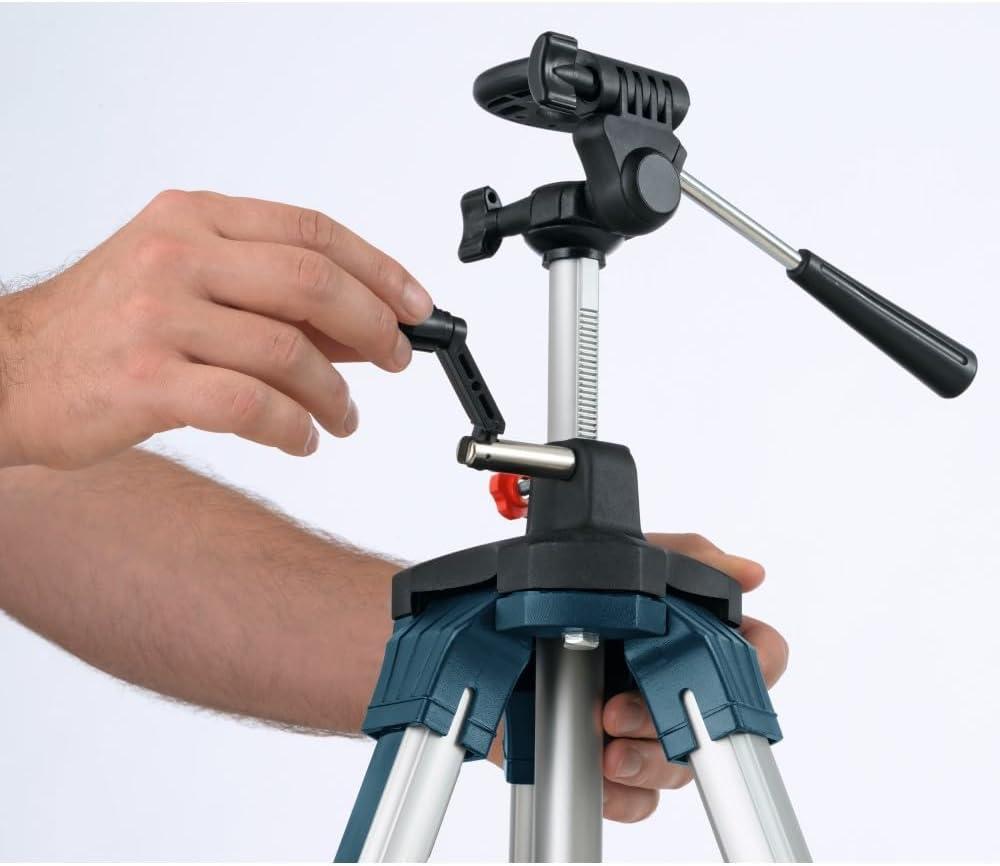 imageBOSCH BT 150 Compact Tripod with Extendable Height for Use with Line Lasers Point Lasers and Laser Distance Measures3898 Heavy Duty wLevel