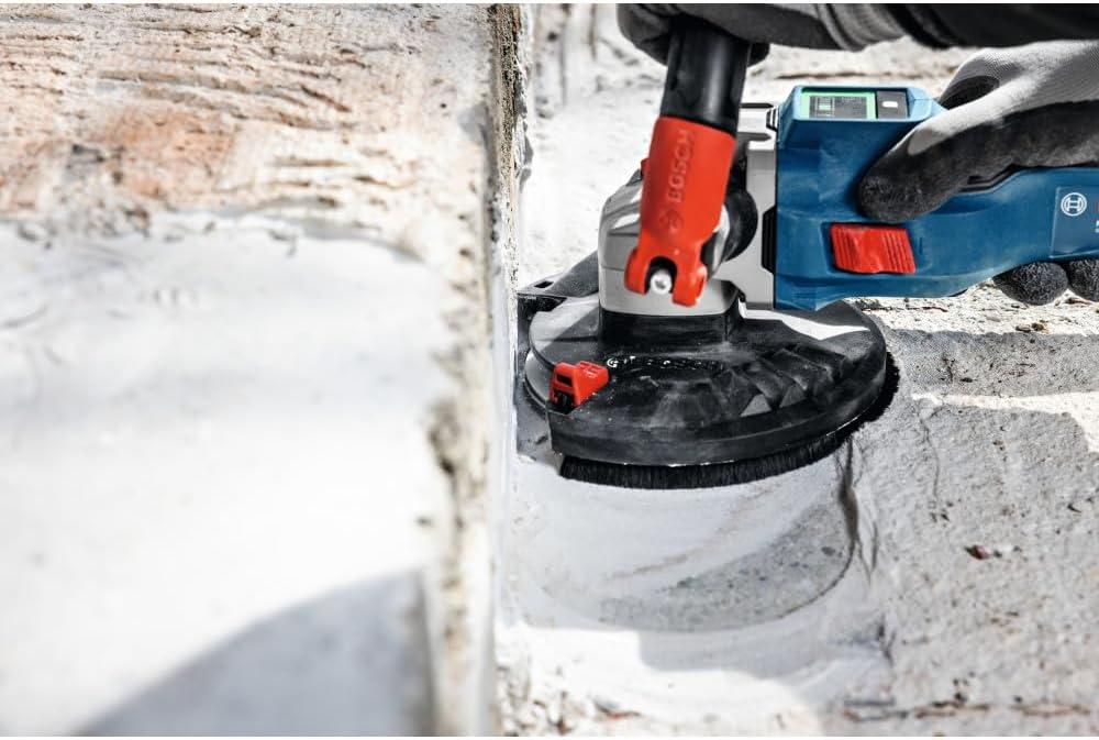 imageBOSCH GBR18V15SN18X 18V 5 In Concrete Surface Grinder with 13Amp Equivalent Brushless Motor amp 3Speed Control for HeavyDuty Concrete Prep Includes Diamond Cup Wheel Battery amp Charger