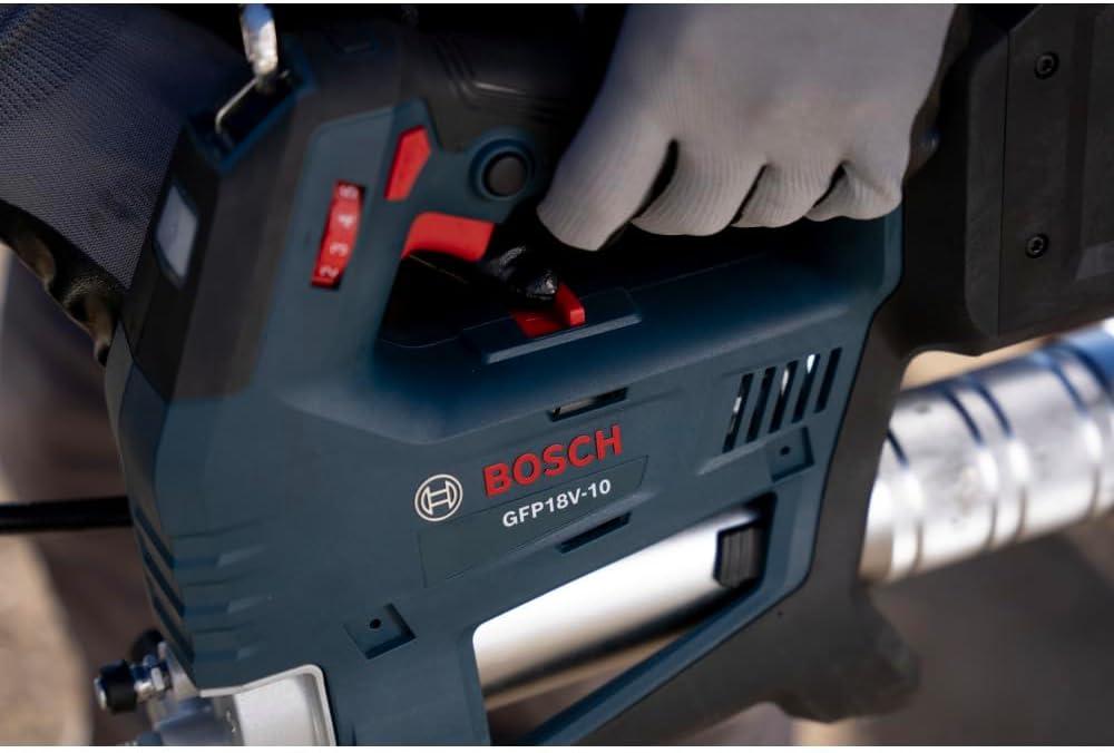 imageBOSCH GFP18V10N 18V Grease Gun 10000 PSI Max Pressure Brushless Motor Portable Greasing Tool for Automotive amp Heavy Equipment Bare Tool