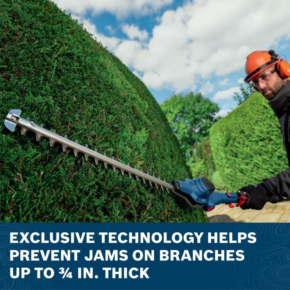 imageBOSCH GHE18V50TPN18X 18V 20 in Pole Hedge Trimmer with 82 Ft Telescopic Pole and Pivoting Head is a Cordless Trimmer Battery and Charger Included KitKit With 8Ah Battery Charger