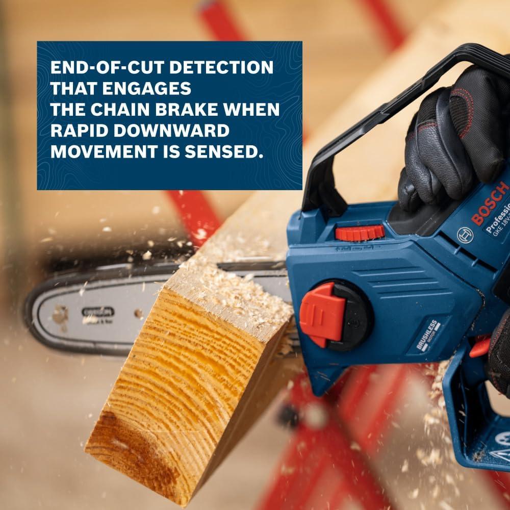 imageBOSCH GKE18V20N14X 18V Cordless Pruning Saw 8Inch Bar for Limbing HighSpeed Brushless Motor Advanced Safety Features for Yard Work Includes 40Ah Battery and ChargerKit With 4Ah Battery Charger