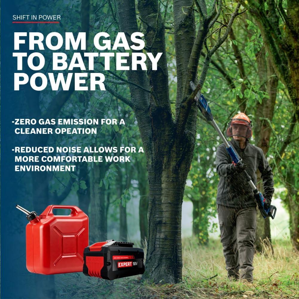 imageBOSCH GKE18V25TPN18X 18V 10Inch Pole Chainsaw Kit with 10 Ft Telescoping Reach amp Brushless Motor Includes 80Ah Battery amp Fast ChargerBare Tool