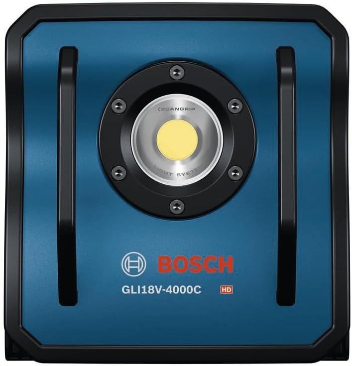 imageBOSCH GLI18V4000CN 18V Bluetooth LED Floodlight 4000 Lumens Remote Control Durable Metal Body Adjustable Brightness amp Long Runtime Perfect for Job Sites amp Outdoors Bare Tool
