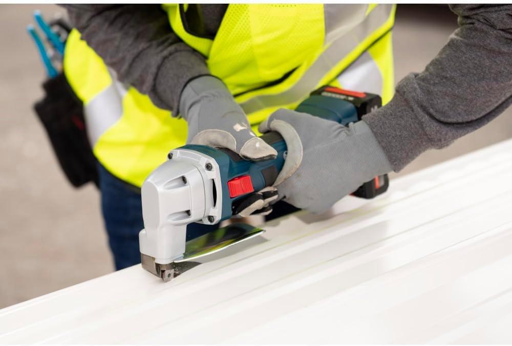 imageBOSCH GSC18V16EN 18V Cordless Metal Shear with a Powerful Brushless Motor 16Gauge Capacity for Clean DistortionFree Cuts in Sheet Metal Ideal for HVAC and Metal Fabricators Bare Tool
