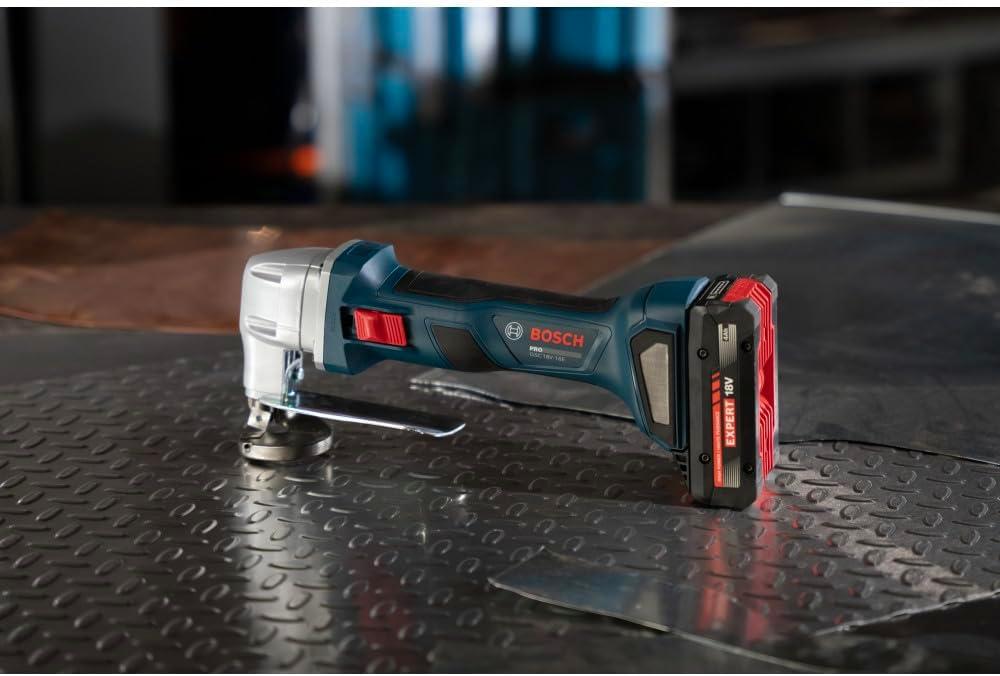 imageBOSCH GSC18V16EN 18V Cordless Metal Shear with a Powerful Brushless Motor 16Gauge Capacity for Clean DistortionFree Cuts in Sheet Metal Ideal for HVAC and Metal Fabricators Bare Tool