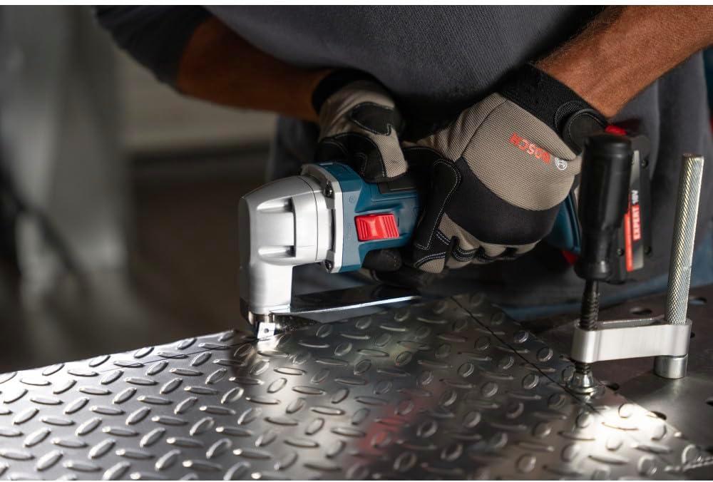 imageBOSCH GSC18V16EN 18V Cordless Metal Shear with a Powerful Brushless Motor 16Gauge Capacity for Clean DistortionFree Cuts in Sheet Metal Ideal for HVAC and Metal Fabricators Bare Tool